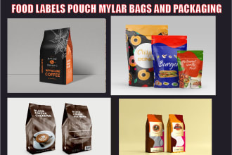 do food labels pouch mylar bags and packaging design