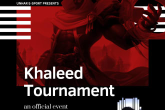 design an poster or flyer for your game event with a modern design