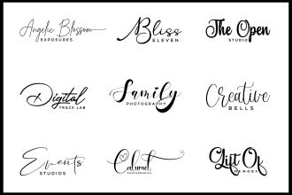 design photography handwritten signature logo