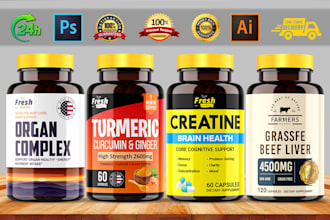 do label design, product label design and supplement label