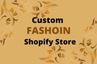 design shopify clothing store or shopify fashion website