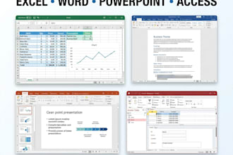 do ms office projects ms word, excel, powerpoint, access
