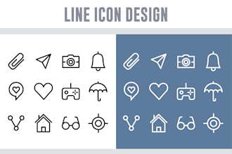 design custom icon design set