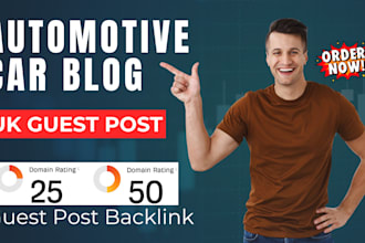 publish automotive car blog article through UK guest post for quality backlink