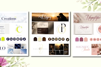 design luxury signature logo and branding kit