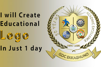 design high quality png and jpg educational logo in one day