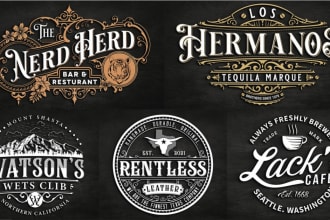 do design classic retro vintage hipster or hand lettering logo