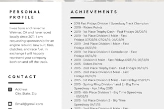build custom resumes specific to your desired industry