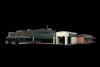 create 3d object modeling and texturing for flight simulator
