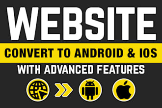 convert website to app, android app and ios app