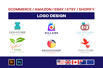 design ecommerce logo for amazon, ebay, etsy and shopify dropshipping store