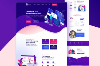 design website landing page web page saas app with figma