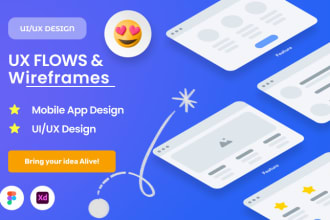 do UI UX for mobile app with wireframes and prototypes