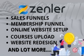 setup your new zenler online course website and funnel