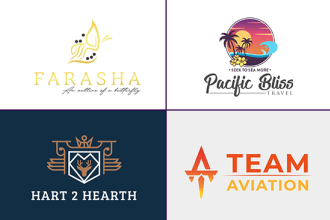 do design beach travel agency tourism resort vacation logo