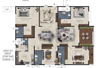 render professional 2d floor plans in photoshop