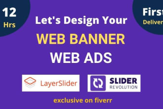 build or fix wordpress slider web banner using revolution slider