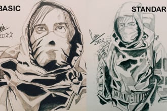 do realistic pencil sketch from photo