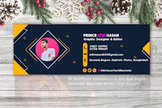design attractive professional profile,cover banner
