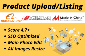 add, import or post product in your alibaba, made in china or eworldtrade store