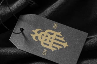 design hand drawn initial or monogram logo, clothing brand