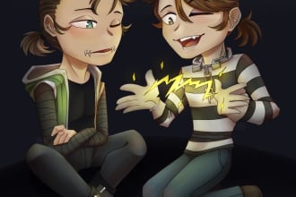 draw digital art in chibi style