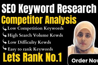 do indepth profitable SEO keyword research and competitor analysis for your blog