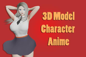 create 3d model character anime within 48 hours