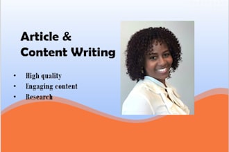write engaging, high quality, articles, and posts