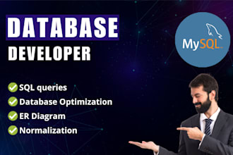 create mysql database, queries, tables, erd,  normalization
