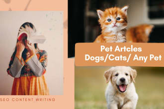 write SEO pet articles for your pet blog