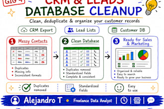 organize and clean your CRM, leads, or customer database