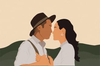 draw minimalist illustration portait for your photo