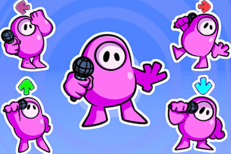 make you a friday night funkin fnf sprite animation
