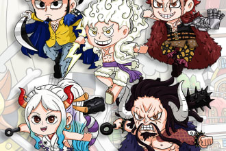 draw cute chibi full body anime character in 24 hours