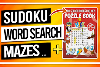 make sudoku, word search, and mazes for amazon KDP