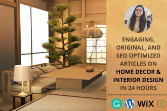 write home decor and interior design articles and blog posts with SEO