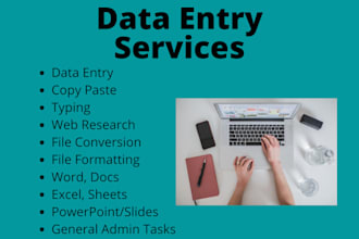 do data entry, copy paste, typing, ms suite, google suite tasks