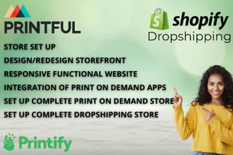 printful shopify print on demand dropshipping printify gelato shineon etsy  shop