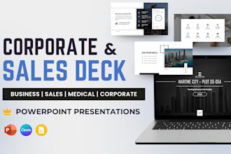 design modern business, sales, and powerpoint presentations