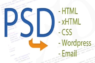 design your website header using css and html and convert your psd header file