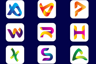 design modern 3d letter logo