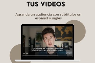 add english or spanish subtitles to your videos