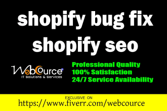shopify bug fix, shopify seo