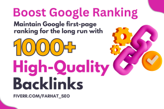 create 1000 SEO dofollow backlinks for google ranking