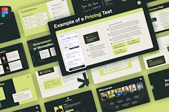 create a business presentation design in figma