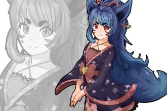 draw  anime illustrations for you
