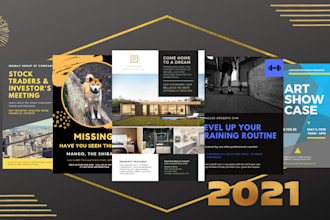 professional flyer design , postcard , brochure , for your , brand