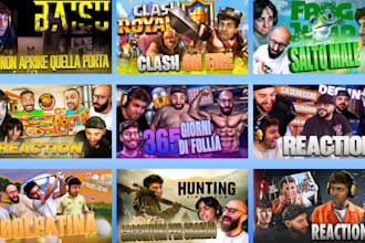 design youtube thumbnails of gaming, lifestyle, fc26 etc