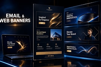 design premium web banners and email headers for your business